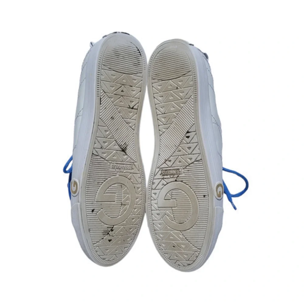 GBG Los Angeles White Ggorfin Quilted‎ Sneakers Blue Laces G by Guess